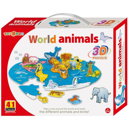 Denis Toys 3D Sestavljanka živali sveta 41 kos, (20825187) Cene
