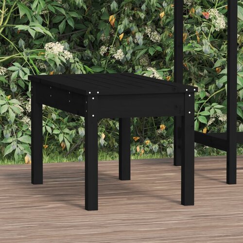 vidaXL Vrtna klop črna 80x44x45 cm trdna borovina Cene