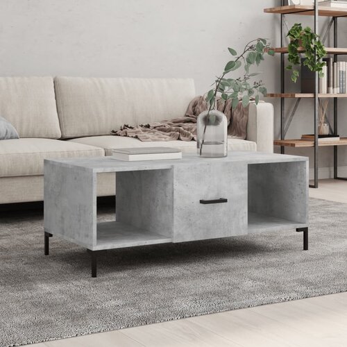 vidaXL Klubska mizica betonsko siva 102x50x40 cm inženirski les Cene
