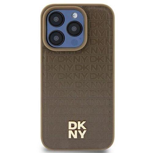 Dkny ETUI LEATHER PATTERN METAL LOGO MAGSAFE NA IPHONE 15 PLUS / 14 PLUS - BRĄZOWE, (21897283) Cene