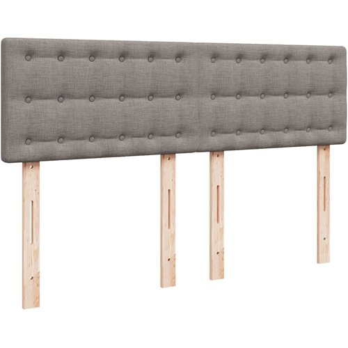 Krevet s oprugama i madracem smeđesivi 160x200 cm tkanina Slike