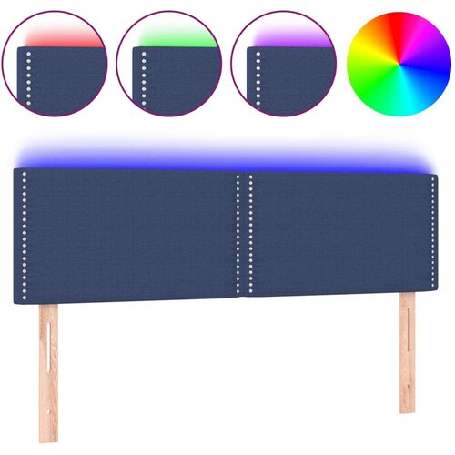 Uzglavlje plavo 144x5x78/88 cm od tkanine Slike