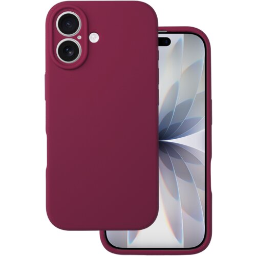 Onasi Silikonski ovitek za iPhone 17 - mat liquid rdeč Slike