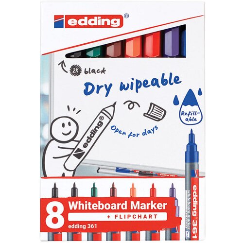 Marker ZA BIJELU PLOČU 1MM EDDING 361/8 S BLISTER Cijene