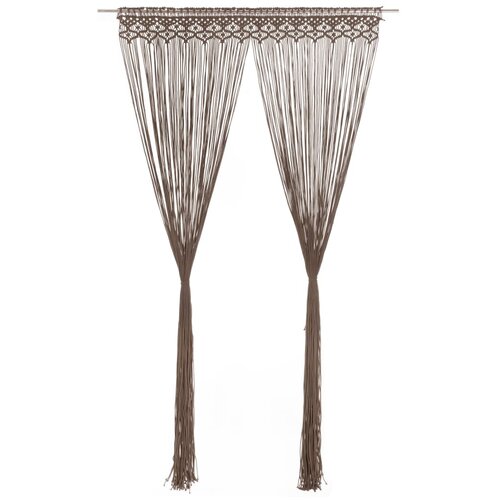 Furnova Zavesa makrame taupe 140x240 cm bombaž, (21917786) Slike