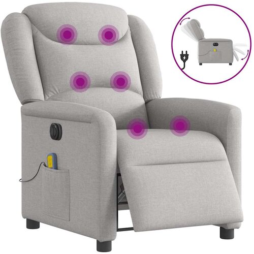VidaXL Električni masažni naslonjač od tkanine oblačnosivi Slike