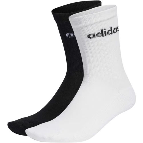 Adidas Visoke nogavice Unisex Linear Crew Cushioned Socks 3 Pairs IC1302 medium grey heather/white/black