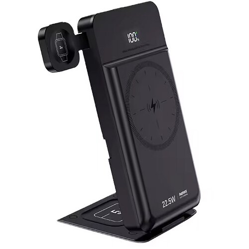 Remax power bank prenosiva baterija RPP-D3 20W+22.5W fast charging 10000mAh magnetic 5u1 crni Cene