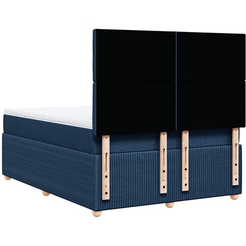  Krevet s oprugama i madracem plavi 140x200 cm od tkanine Slike