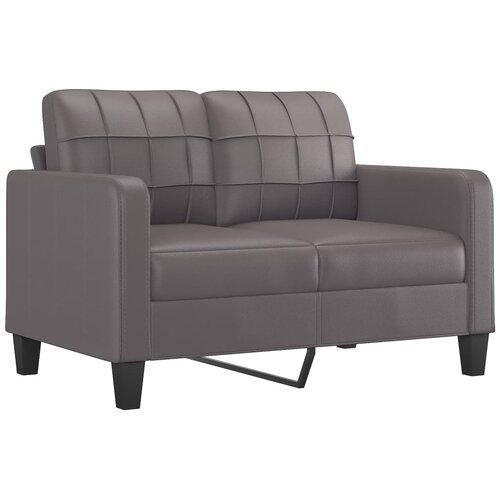  2-dijelni set sofa s jastucima sivi od umjetne kože Slike