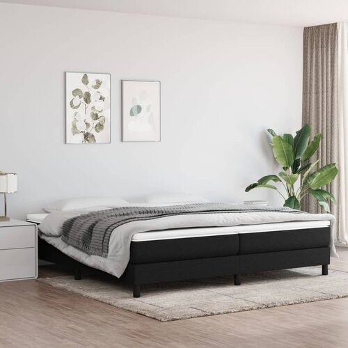 The Living Store Posteljni okvir črn 200x200 cm blago - Box Spring Posteljni Okvir, (21515697) Slike