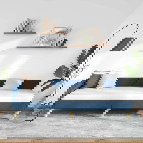 vidaXL Kutni okvir kreveta Ostalo s uzglavljem Plava 80 x 200 cm Cijene