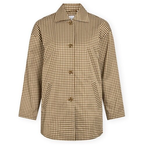 Vila Pla&scaron;či Peary Check Jacket - Snow White/Tapenade Kostanjeva Cene