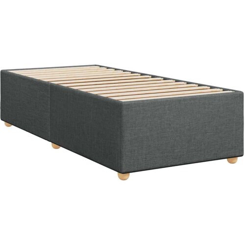 vidaXL Box spring postelja z vzmetnico temno siva 100x200 cm blago Cene