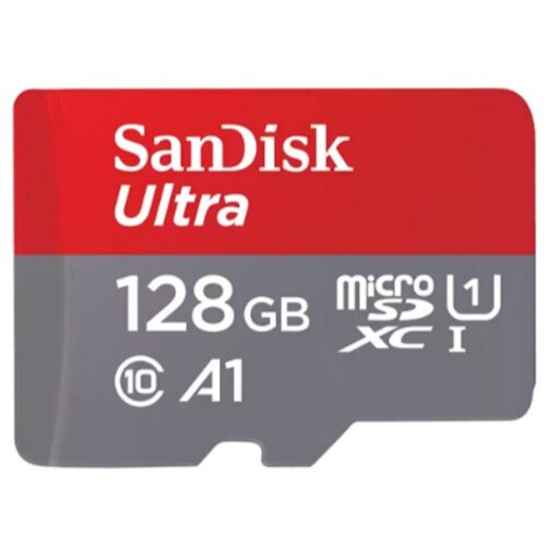 San Disk Ultra microSDXC 128GB Class 10 UHS-I U1 V10 A1 FHD SD adapter SDSQUAB-128G-GN6MA spominska kartica Cene