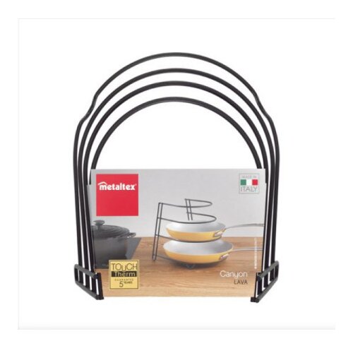 Metaltex Crni stalak za tave Canyon Lava Cijene