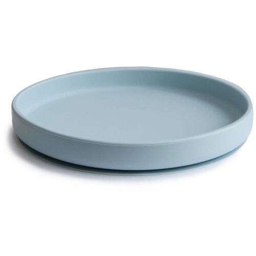 Mushie silikonski nedrseči krožnik powder blue Cene