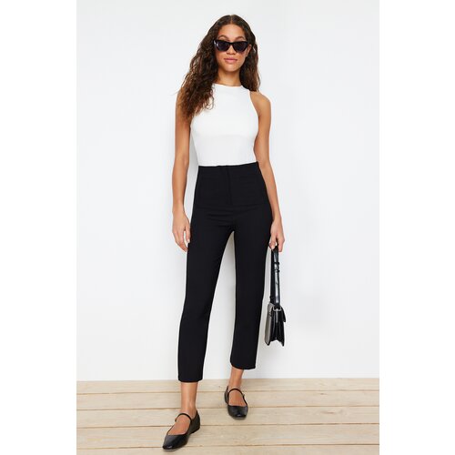 Trendyol Ženske pantalone Basic black siva Cene