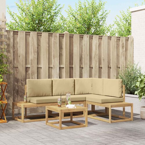  Set vanjskih sofa 4 Komad Bijela i bež Poliester Cene