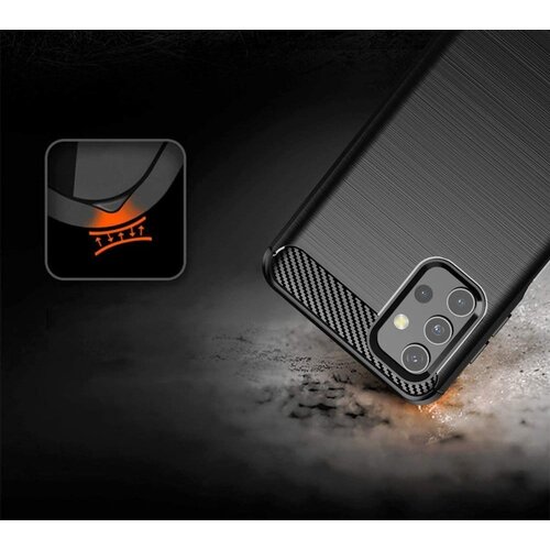 Carbon Karbonska za&amp;scaron;čita Flexible Cover za Samsung Galaxy A32 4G Slike