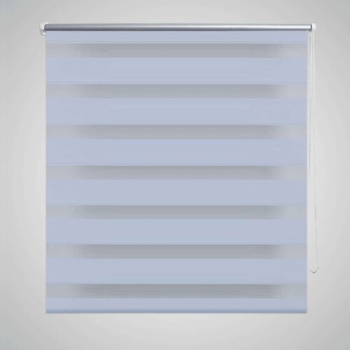 VidaXL Rolo bijele zavjese sa zebrastim linijama 120 x 230 cm Slike