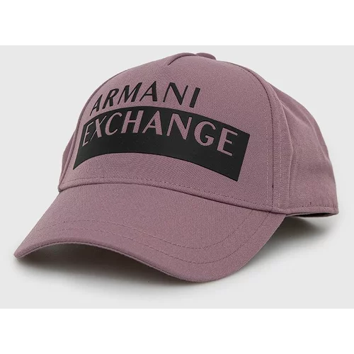 Armani Exchange Kapa sa šiltom boja: ljubičasta, glatka