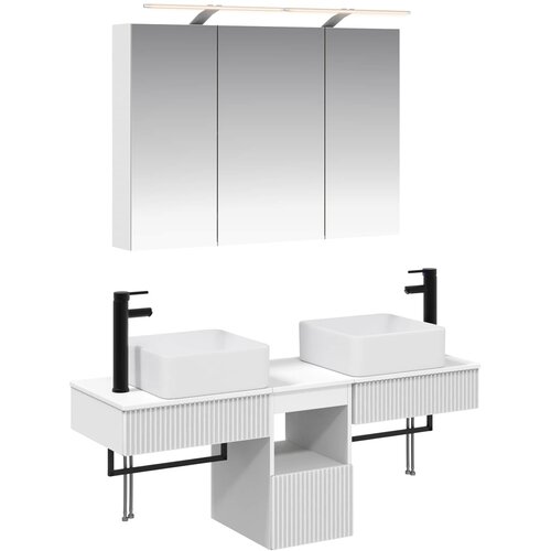  Set ormarića za kupaonicu 4 pcs Bijela 100 x 14,5 x 70 cm Cene