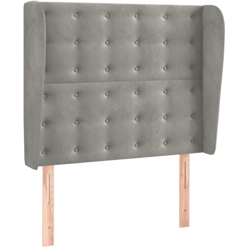 Maison Chic vzglavna omarica - nočna omarica - posteljna omarica z u&amp;scaron;esi svetlo sivo 93x23x118/128 cm žamet, (21707994) Slike