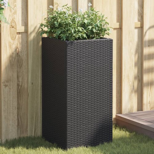 vidaXL Vrtna korita 2 kosa črna 40x40x80 cm poli ratan Cene