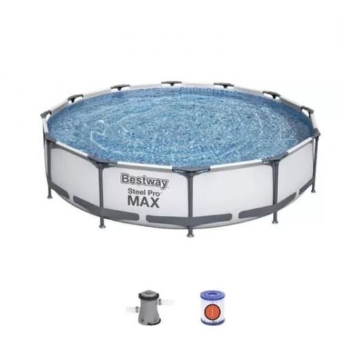 Bestway Max Pool 366x76cm 56416 Bazen za dvorište sa čeličnim ramom i pumpom Cene
