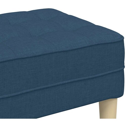  Klupa s jastukom Plava 113 x 57 x 39 cm tkanina Slike