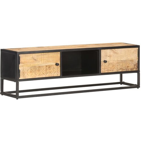 TV ormarić s izrezbarenim vratima 130x30x40 cm grubo drvo manga Cijene