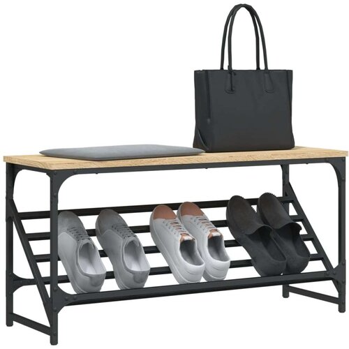 VidaXL stalak za cipele boja hrasta 90 x 30 x 45 cm konstruirano drvo Slike
