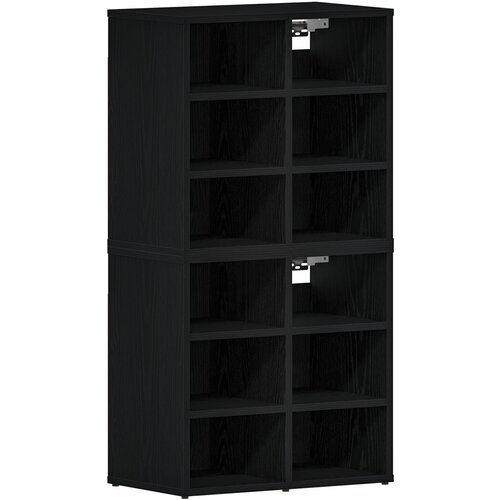 vidaXL ormari za cipele 2 komada crni hrast 52.5x30x50 cm Cijene