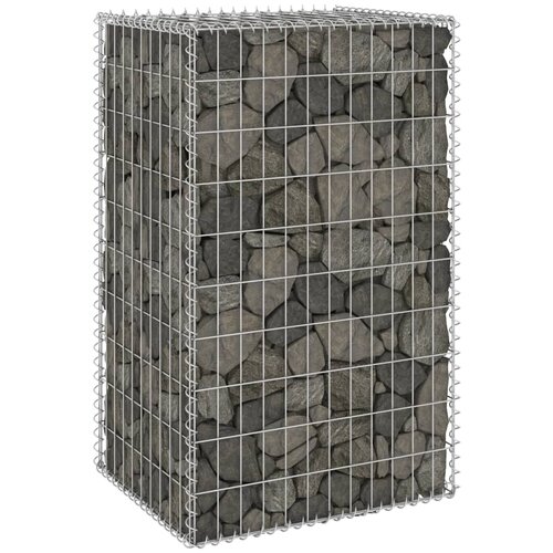 vidaXL Gabionska stena s pokrovi iz pocinkanega jekla 60x50x100 cm Cene