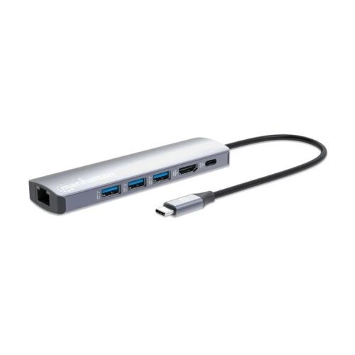 Manhattan USB-C PD 6-in-1 4K Multiport Hub Slike