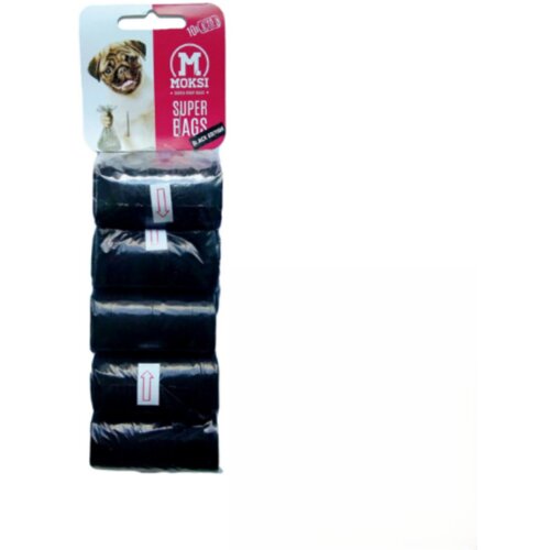 Moksi Crne neprovidne higijenske kesice Super Bags Black Edition, 10x20 komada Slike