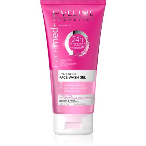 Eveline Cosmetics FaceMed+ gel za čišćenje 3 u 1 s hijaluronskom kiselinom 150 ml Cijene