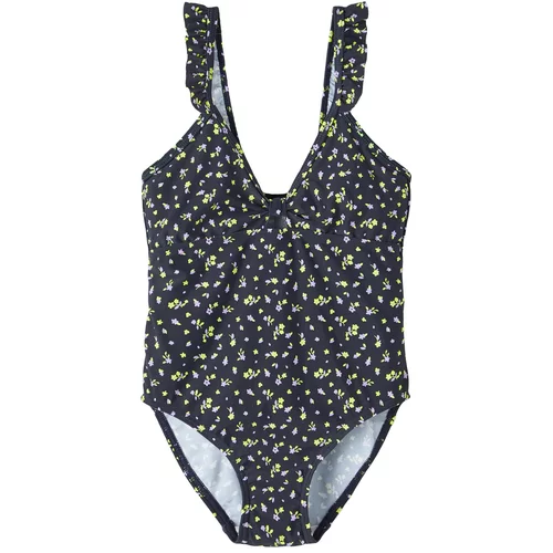 name it Jednodijelni kupaći kostim 'Zikeline' safirno plava / neonsko žuta / svijetloljubičasta