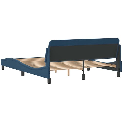  Okvir kreveta s uzglavljem Dover plavi 160x200 cm tkanine Slike