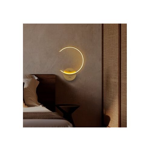 Opviq LED stenska svetilka v zlati barvi ø 10 cm Moon – Cene