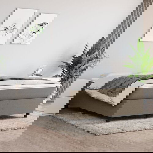 The Living Store Posteljni okvir taupe 140x190 cm blago - Box Spring Posteljni Okvir, (21516728) Slike