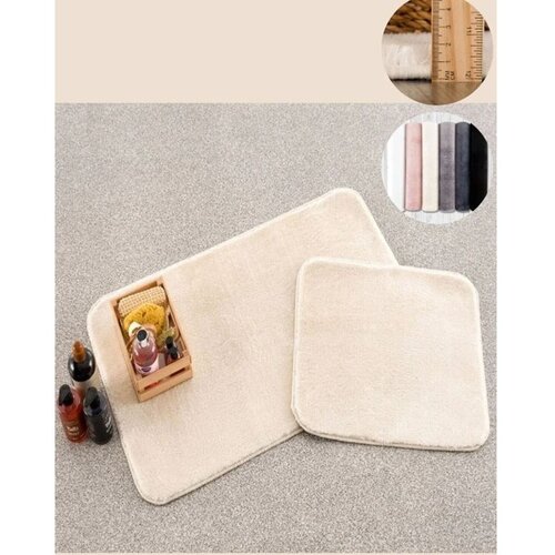 Mila Home Krem kupaonske prostirke u setu 2 kom 60x100 cm Plush &amp;ndash; Slike