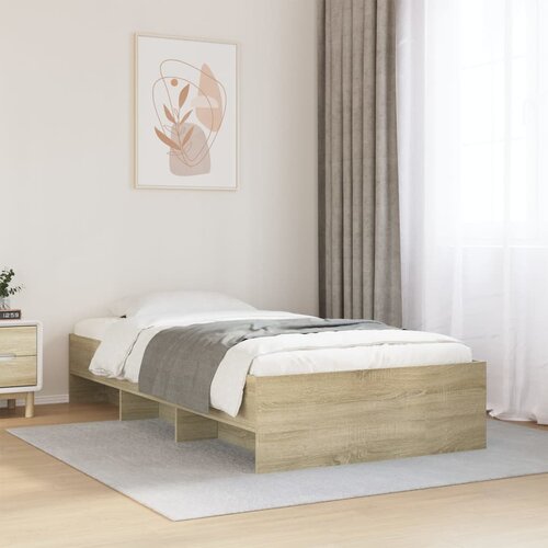 Furnova Posteljni okvir brez vzmetnice hrast 100x200 cm inženirski les, (21938638) Slike