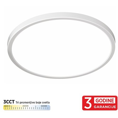 Mitea Lighting led plafonjera bela 24W 3CCT dip switch 2800/4000/6000K IP40 M205762 Cene