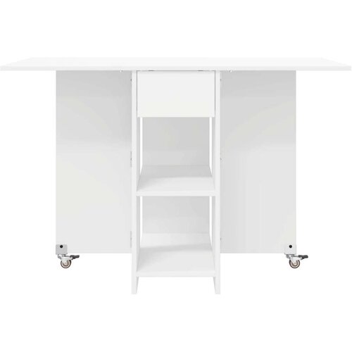  Blagovaonski stol 115 x 70 x 75 cm Konstruirano drvo Bijela - Bijela Slike