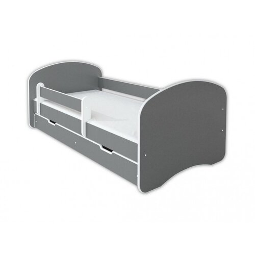 Made in Poland Dečiji krevet sa fiokom i dušekom 180x80cm Happy III - Sivi Cene