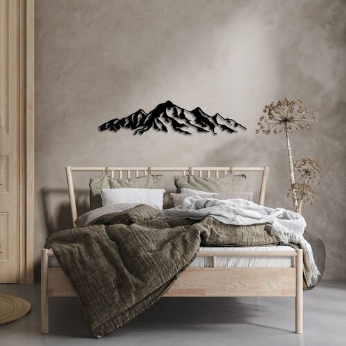 Wallity Zidna dekoracija Mountain-285, 16x68 cm, 1.5 mm, Crna Cene