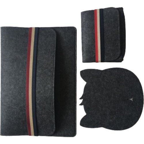 INF torba za tablico office felt torba za računalnik 3-delni set darkgrey, (21537190) Slike