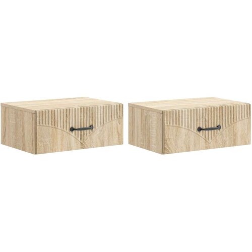  Stenski nočni omarici 2 pcs Sonoma hrast 49 x 34,5 x 20 cm, (5000209552) Cene